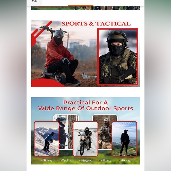 Balaclava gaiter full head one hole outdoor activities face neck mask unisex new - Picture 3 of 5